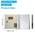 thumbnail image 2 of Uxcell 12.1 x 10.6 Inches Portfolio Binder Folder, 1 Pcs 30 Pocket with Plastic Sheet Protector Sleeves, 2 of 5