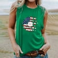 thumbnail image 2 of Wycnly 4th of July Tank Top for Women Loose Fit Racerback Vest Independence Day Patriotic Tshirts Summer Sunflower US Flag Print Crewneck Sleeveless Fashion Blouses Green xxl, 2 of 6