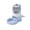 Blue, variant on Press Type Pet Feeder 2L Capacity with One-Touch Dispensing Detachable Bowl and Direct Wash Design for Indoor Cats and Small Dogs Daily Feeding and Travel 12.6x10.62x7.08in 2.09lb