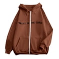 thumbnail image 7 of DHFJKG Zip Up Hoodie Women Jesus Letter Printed Long Sleeve Pocket Drawstring Sweatshirts Casual Sports Track Jackets, 7 of 7