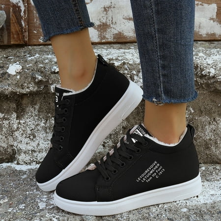 

Cathalem Womens Air 1 Low Casual Shoes Size 9 Ladies Fashion Solid Color Leather Lace Up Shoes for Summer for Women Black 7