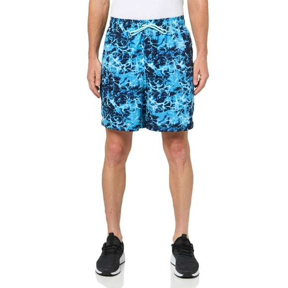 Under Armour Men's Compression Lined Volley, Swim Trunks, Shorts with Drawstring Closure & Elastic Waistband, Ether Blue, Large