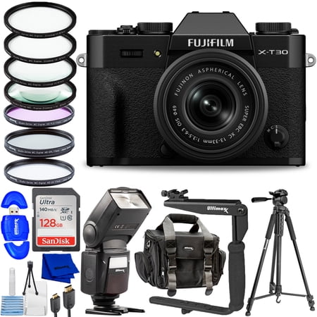 FUJIFILM X-T30 III Mirrorless Camera with 13-33mm f/3.5-6.3 Lens (Black) Bundle 3 FUJIFILM X-T30 III Mirrorless Camera with 13-33mm f/3.5-6.3 Lens (Black) Bundle 3