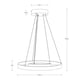 thumbnail image 3 of Lámpara colgante LED, acabado madera, acero, 24W, 3 of 4