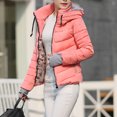 thumbnail image 3 of Viikei Winter Coats for Women Women Thick Outerwear Hooded Coat Short Slim Cotton-padded Jackets, 3 of 3