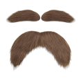 thumbnail image 4 of Bigotes falsos para cejas, decoración para mujeres y hombres, autoadhesivos para mascaradas. Marrón, 4 of 9