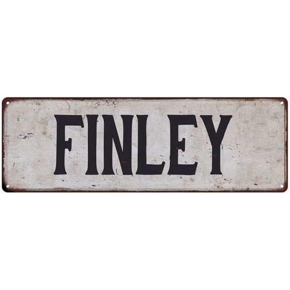 FINLEY Vintage Look Gift Rustic Chic Metal Sign 6x18 206180036577