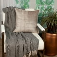 thumbnail image 6 of Parkland Collection Byblo Transitional Taupe Solid Quilted Pillow Cover, 6 of 6