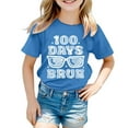 thumbnail image 1 of TZEWGL Tops For Toddler Short Sleeve 100 Days Of School Prints Trendy Fans Present Clothes For Infnants size 8-9T, 1 of 4