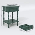 thumbnail image 6 of HLR 25" Mid Century Nightstand Set of 2, Assembled Wood Bedroom End Table with USB Ports and Outlets, Green, 6 of 13