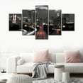 thumbnail image 2 of TISHIRON 5PCS Framed Canvas Wall Art Set,60"x32" San Francisco Bay Bridge Panoramic Cityscape Canvas Art Decor, 2 of 7