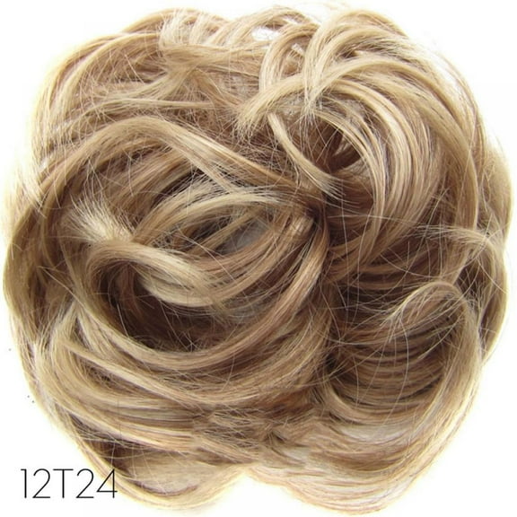 Clearance! Messy Bun Hair Extensions Pony Tail Hair Piece Bun Hairpieces Scrunchie Elastic Wave Curly Synthetic Scrunchy for Women