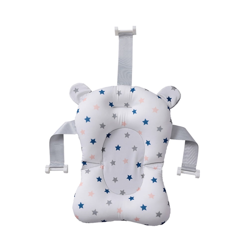 Baby Bath Cushion Infant Bath Seat Soft Tub Insert with Adjustable Buckle Baby Bath Cushion for