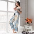 thumbnail image 4 of Uemuo Animals Travel World Map Pattern Women's Wide Leg Palazzo Lounge Pants with Pockets Light Weight Loose Comfy Casual Pajama Pants-X-Large, 4 of 9