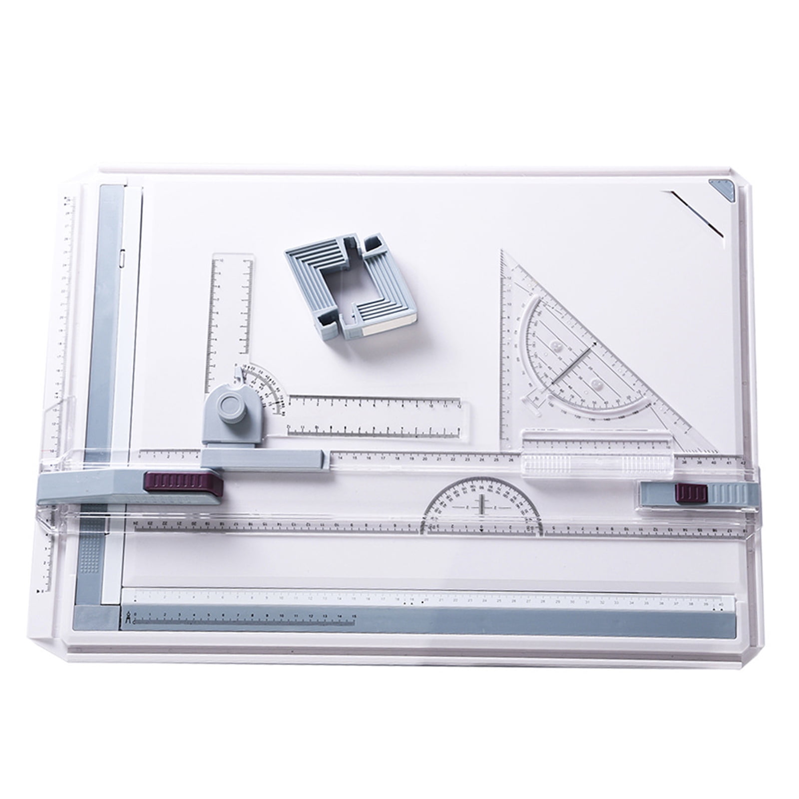 Angle Adjustable BATHWA A3 Multifunctional Plastic Drawing Board 49 x 35.5 cm with Parallel Motion Metric Measuring System for Professional Work 