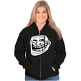 thumbnail image 4 of Troll Face Original Meme Smile Mad Zip Up Hoodie Men's Women's Brisco Brands X, 4 of 6