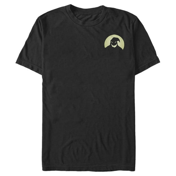 Men's The Nightmare Before Christmas Oogie Boogie Full Moon Small Portrait Graphic Tee Black Small