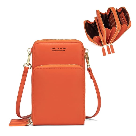 myfriday Bolso pequeño para teléfono celular para mujer, mini bolso de hombro con ranuras para tarjetas de crédito