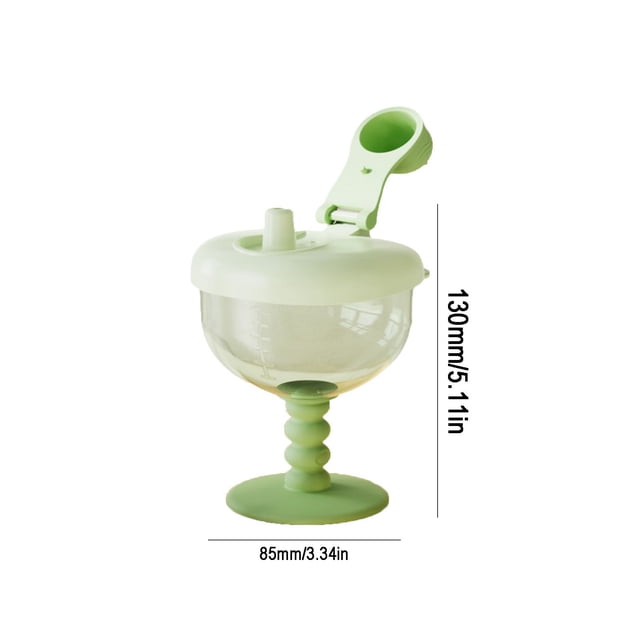 Learning Cup with Straw 180 mL High-Footed Leak-Proof Kids Drink Cup for Small Hands Temperature Resistant to 80°C