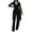 Black, variant on VBARHMQRT Female Dressy Pant Suits Plus Size Womens Fashion Casual Long Sleeve V Neck Irregular Two Piece Set Black Pants Suit for Women Dressy Plus Size Pants Set Women Plus Size