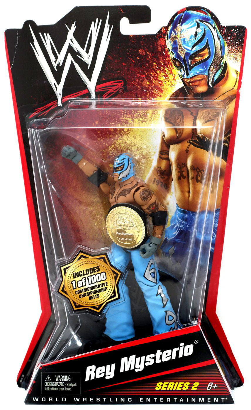 WWE Mattel Rey Mysterio NOIR EXCLUSIVE Rumblers Key Chain Ring Wrestling Figure 
