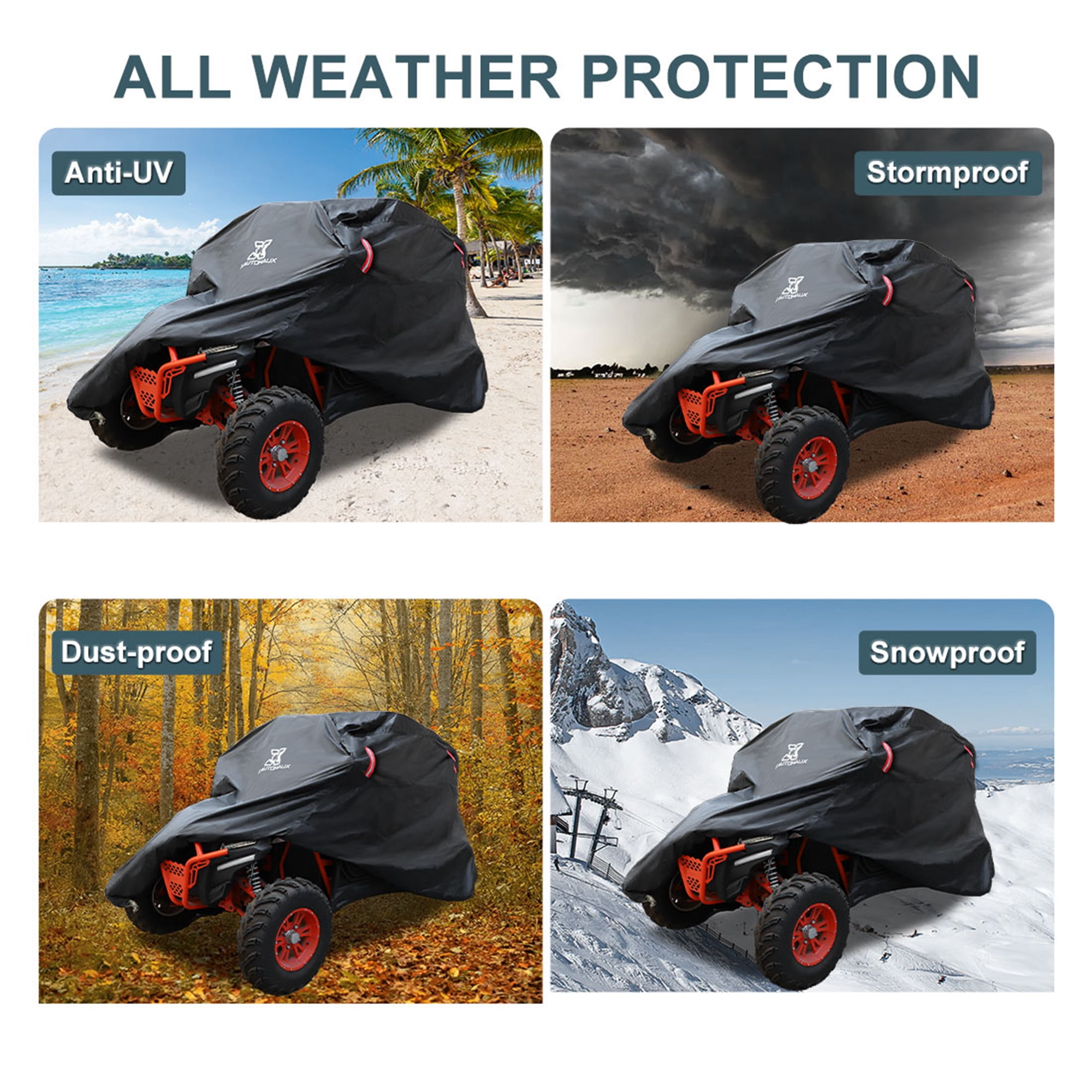 Unique Bargains Waterproof Full Cover for Can-Am Maverick Max Sport 4-6 Seater