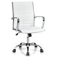thumbnail image 1 of Gymax PU Leather Office Chair High Back Conference Task Chair w/Armrests White, 1 of 10