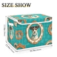 thumbnail image 3 of Foldable Fabric Storage Bin With Handle Collapsible Basket Box Storage With Lid Organizer The Little Dog Wearing Victorian, 3 of 7