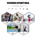 thumbnail image 4 of TFixol Sujetador deportivo para mujer, doble capa, cruzado, espaguetis, inalámbrico, acolchado, para correr, gimnasio, 4 of 8