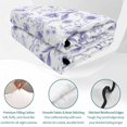 thumbnail image 4 of Twin XL Quilt Set 68''x98'', Elegant Purple Flowers Lightweight Bedspread Coverlet Set with 2 Pillow Shams, Spring Floral Botanical Summer Breathable All Season Quilt Bedding for Dorm/Guest Room, 4 of 9