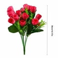 thumbnail image 3 of 18-Head Artificial Flowers Bouquet - 6 Stems Plastic Floral Arrangement for Home Decor | Pink, Yellow, White, Orange, Red | 14.17" Tall | Fade & Water Resistant, 3 of 6