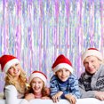 thumbnail image 4 of 3 Pcs Rainbow Color Door Streamers Tinsel Curtain Party Streamers Backdrop Fringe Foil Wall Background for Birthday Halloween Christmas Wedding Party Decoration(3.3 ft x 9.8 ft), 4 of 7