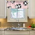 thumbnail image 2 of Coolnut Cute Panda Windows Valance Curtains, 54x18in Double Layer Short Blackout Window Topper Treatment for Bathroom,Kitchen,Living Room,Cafe Decor,1 Panel, 2 of 6