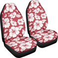thumbnail image 3 of XYZCANDO Car Seat Covers Waterproof Car Front Seat Covers Car Seat Covers Front Seats Removable Full Protection Sedan Vehicle, Red Hibiscus Print, 3 of 10