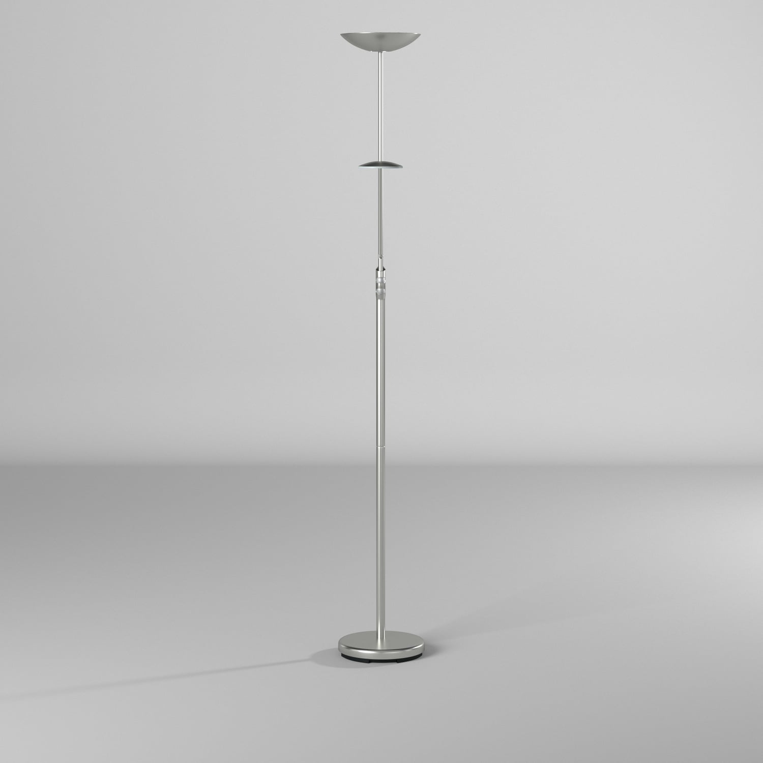 Southwestern Floor Lamp - 72" Dimmable Standing Lamp for Living Room, Bedroom, Office - Satin Chrome Finish
