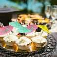 thumbnail image 5 of Cocktail Umbrella Picks, 50-Pack Drink Umbrella Toothpicks, Colorful Paper Cupcake Toppers for Luau Party Sandwich Fruit, Wooden Cocktail Picks for Tropical Hawaiian Tiki Party Decoration, 5 of 9