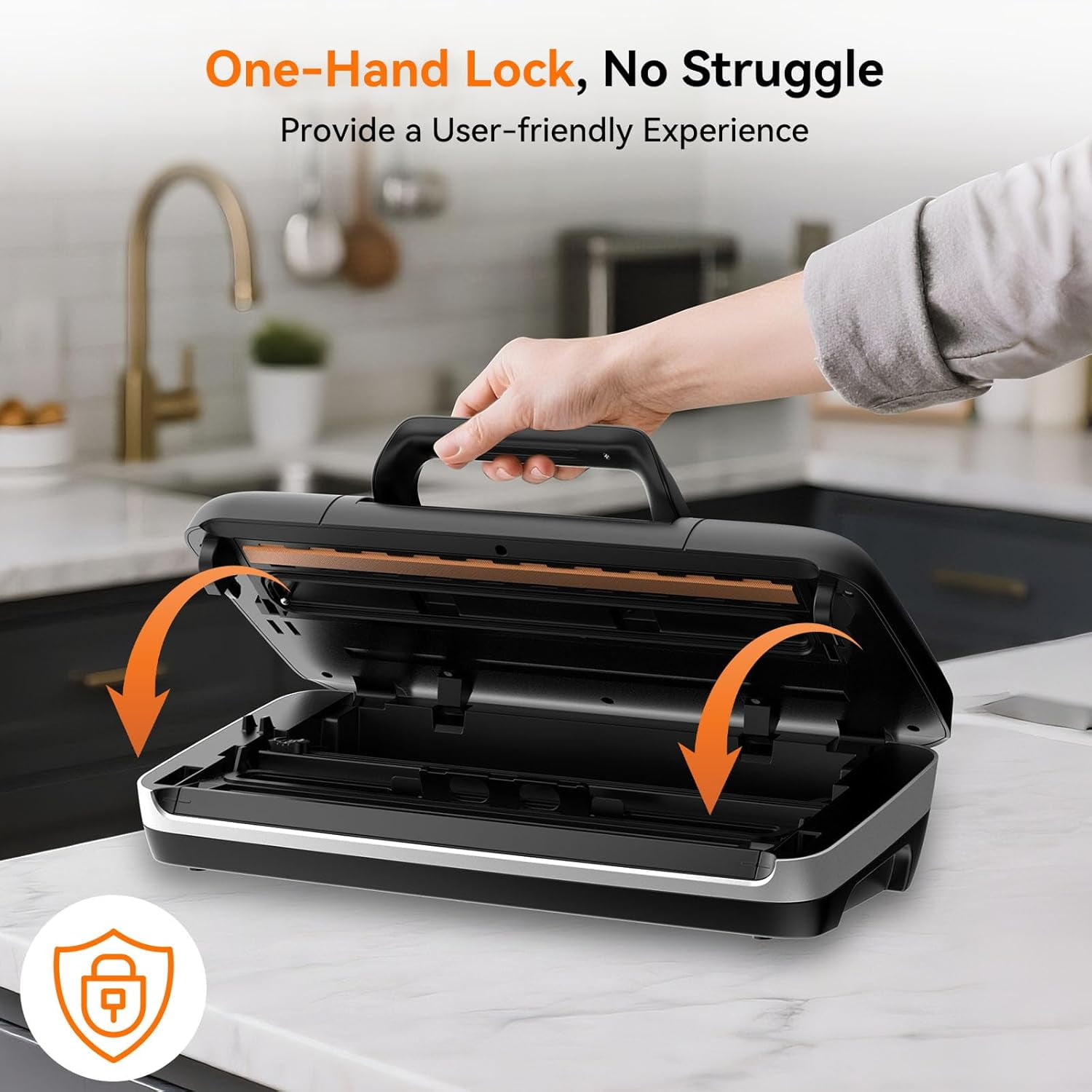 Commercial Grade Vacuum Sealer Machine, 10-in-1 Full Automatic Food Saver with One-Touch Handle for Dry/Moist/Liquid Foods