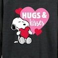 thumbnail image 3 of Peanuts - Snoopy Hugs And Kisses - Women's Lightweight French Terry Long Sleeve Shirt, 3 of 6