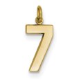 thumbnail image 1 of 14K Yellow Gold 14ky Casted Medium Polished Number 7 Charm, 1 of 2