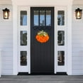 thumbnail image 6 of Cevemin 40cm Pumpkin Wreath with Bows and Berries - Front Door Fall Decorations for Home Porch - Pumpkin Garland for Fall Halloween Christmas Thanksgiving Wall Decor, 6 of 9