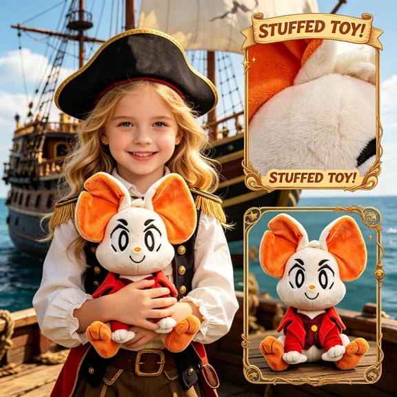 Mina Hollower Plush Toys, 9.84" Mina Cute Plushies Soft Mouse Stuffed Animals Throw Pillow, Back to School Halloween Christmas Birthday Gifts for Game Fans