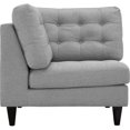 thumbnail image 4 of Modway Empress Upholstered Fabric Corner Sofa in Light Gray, 4 of 4