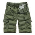 thumbnail image 1 of Pantalones Cortos de Carga de Verano Multibolsillo de Color Sólido, Pantalones Casuales de Cintura Elástica para la Playa, el Descanso Y Al Aire Libre, 1 of 3