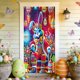 thumbnail image 4 of CaiYueKe Easter Door Cover Curtain Decoration for Spring Holiday Party, Bunny Egg Themed Hanging Door Banner Wall Decor, Festive Home Indoor Outdoor Welcome Sign with Religious Cross Pattern, 4 of 7