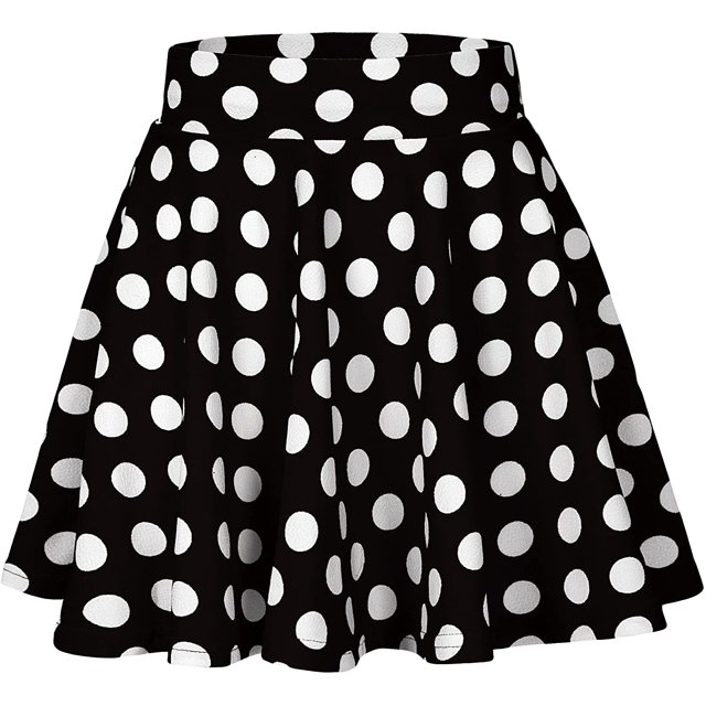 Women's Basic Flared Casual Mini Skate Skirt Versatile Stretchy