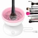 thumbnail image 2 of Pincel de maquillaje eléctrico, limpiador automático de ordenador portátil, herramienta de limpieza de pinceles de maquillaje de belleza de varios tamaños USB (blanco + rosa) ER, 2 of 5