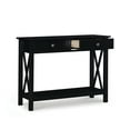 thumbnail image 4 of Davis Black Pine Wood Console Table, 4 of 11