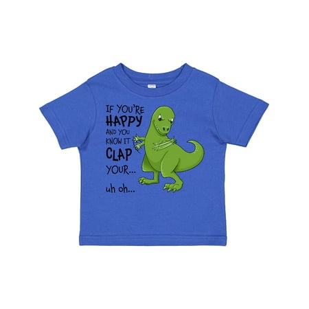

Inktastic T-Rex Can t Clap Gift Toddler Boy or Toddler Girl T-Shirt