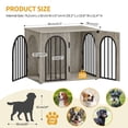 thumbnail image 3 of Hzuaneri Wooden Dog Crate Furniture, 31.5" Indoor Dog Kennel with Cushion, Dog Cage for Small Medium Dogs, Decorative Pet House Side End Table, Chew-Resistant, Greige Black, 3 of 12
