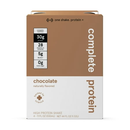 Soylent Complete Protein Nutrition Shake, Chocolate, 11 oz, 4 ct